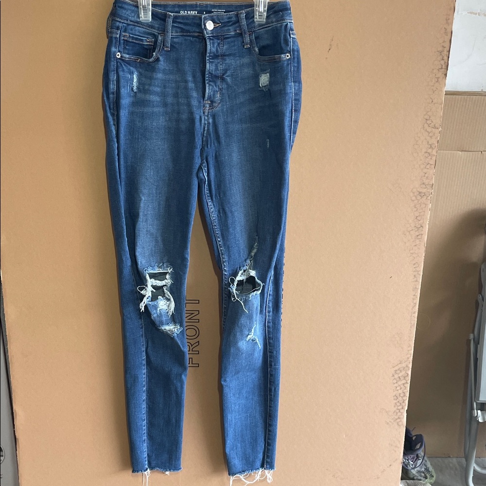 Old Navy Women’s Distressed Blue Jeans